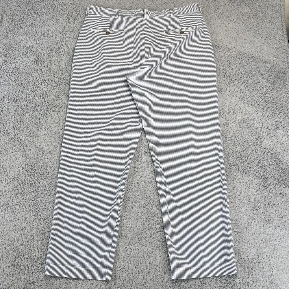 Brooks Brothers Seersucker Pants Mens 38x32 Blue Stripe Chino Lightweight Summer